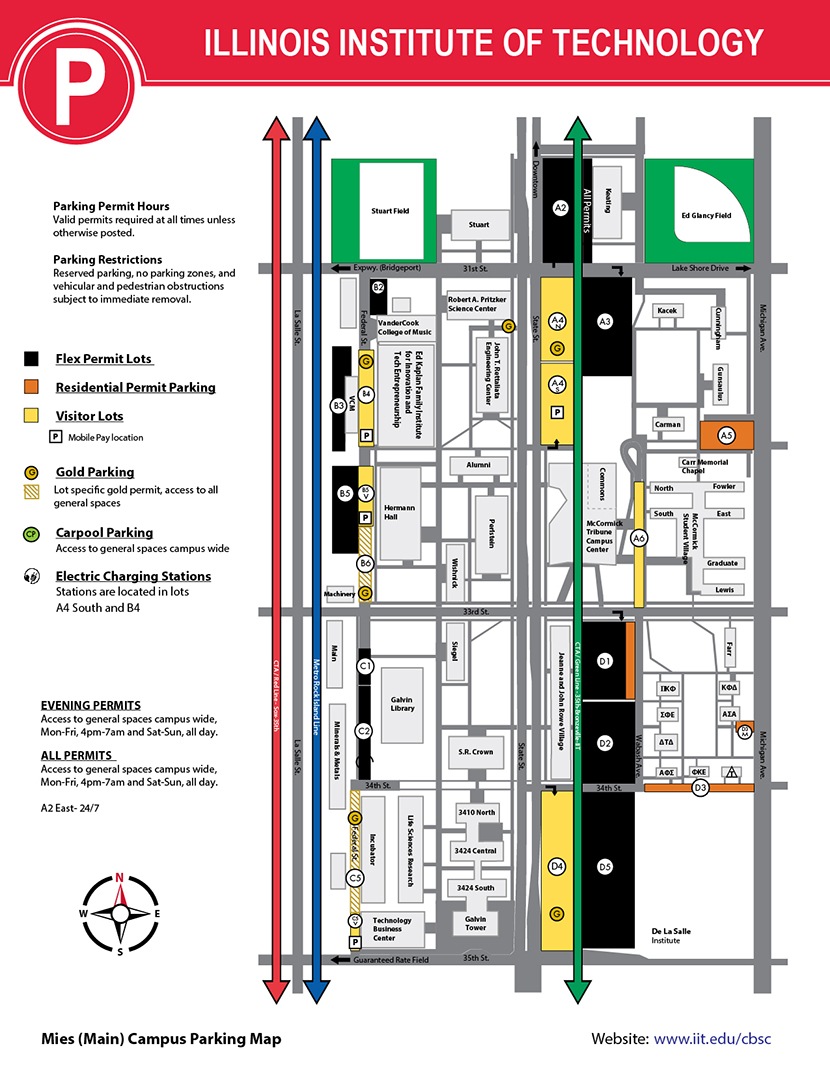 Mies Campus Parking Map