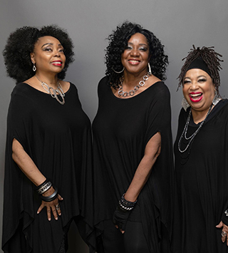 Vocal trio NaDiMa: Nanette Frank, Diane Madison, and Mae Koen.