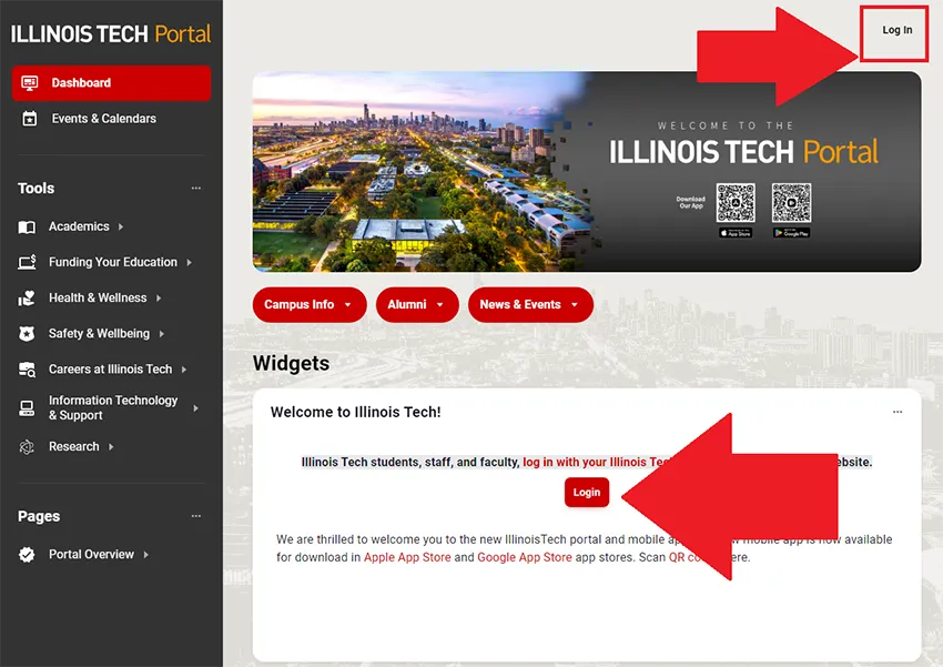 Log into IIT Portal