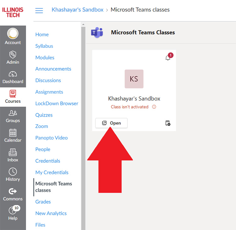 03 Open the MS Teams Class