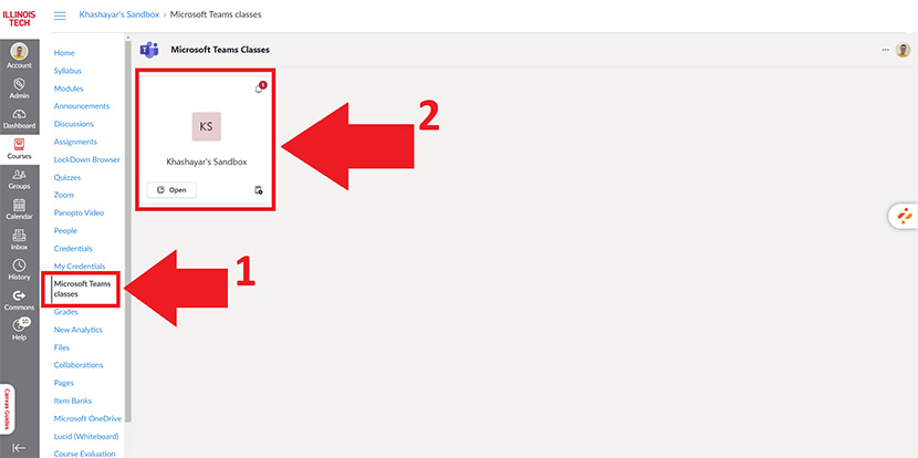 07 Go to Microsoft Teams Classes on the left-side menu