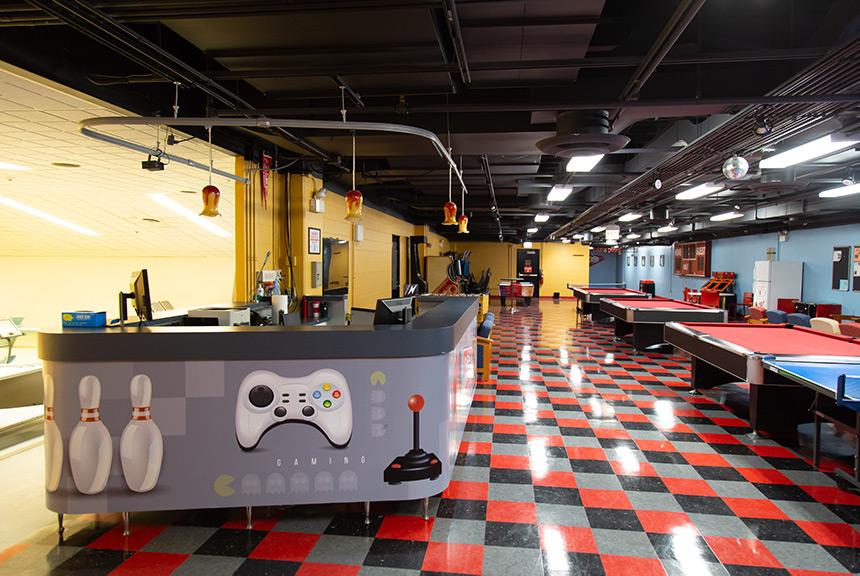 The Bog check-in desk