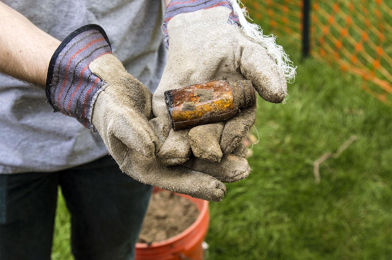 Steam Tunnel Repair Reveals Intact Tiles, Artifacts from Historic Mecca Flats