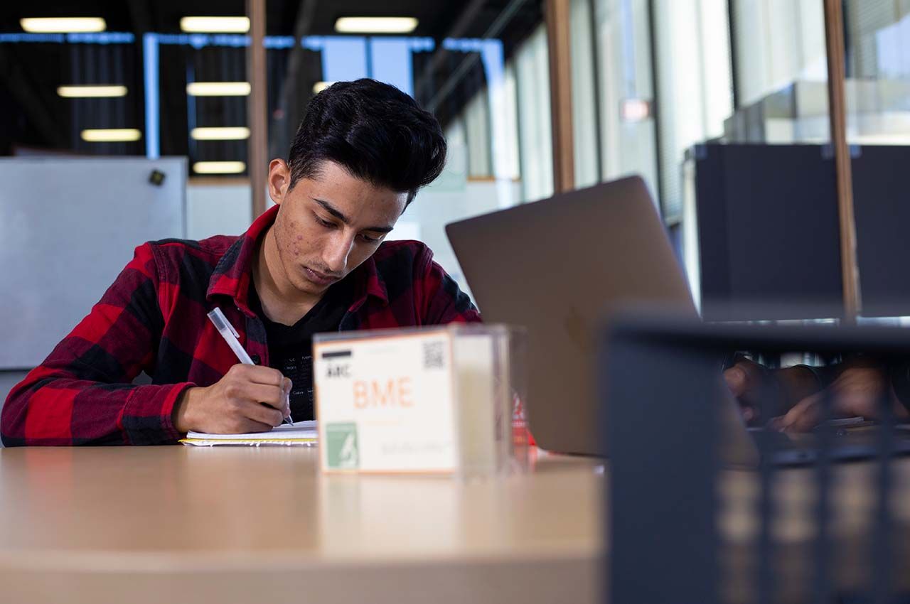 Student studying