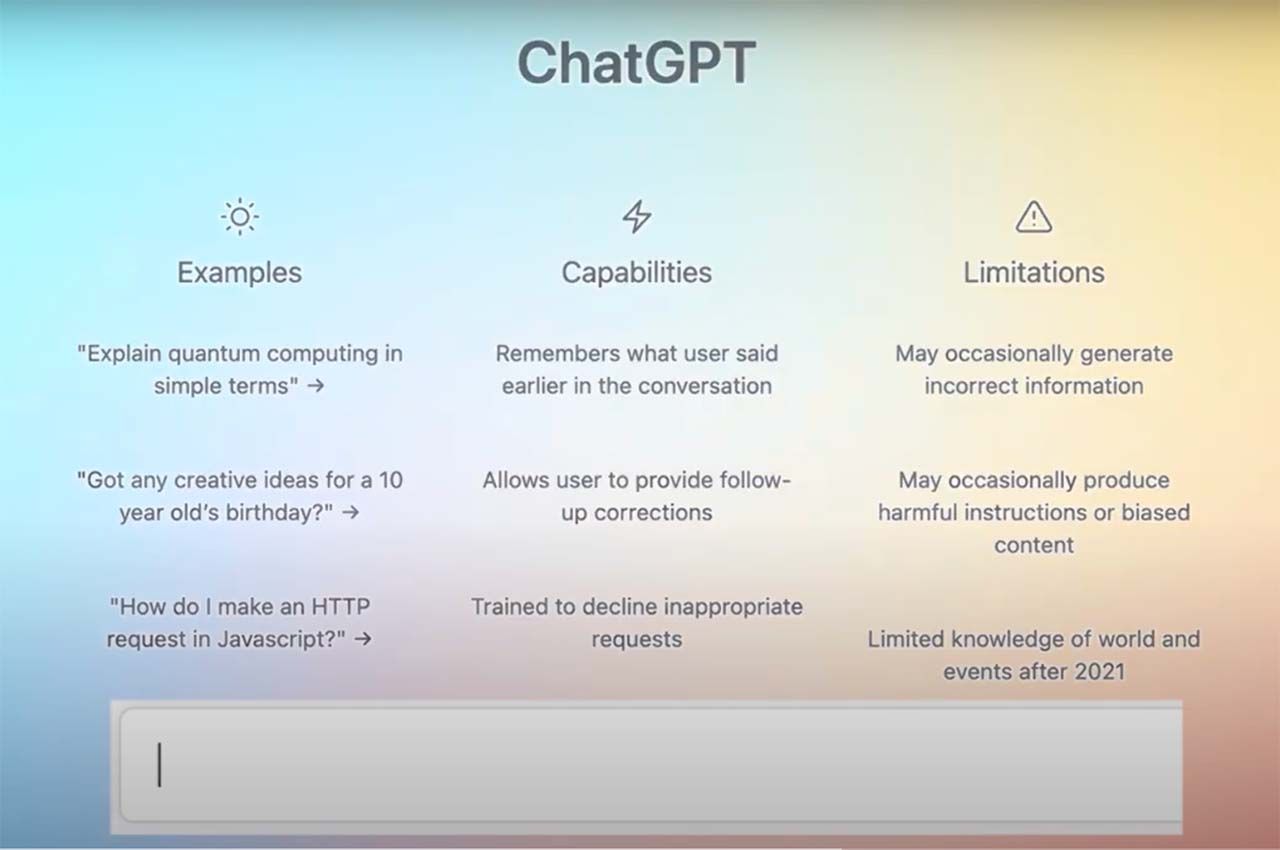 Screenshot of ChatGPT