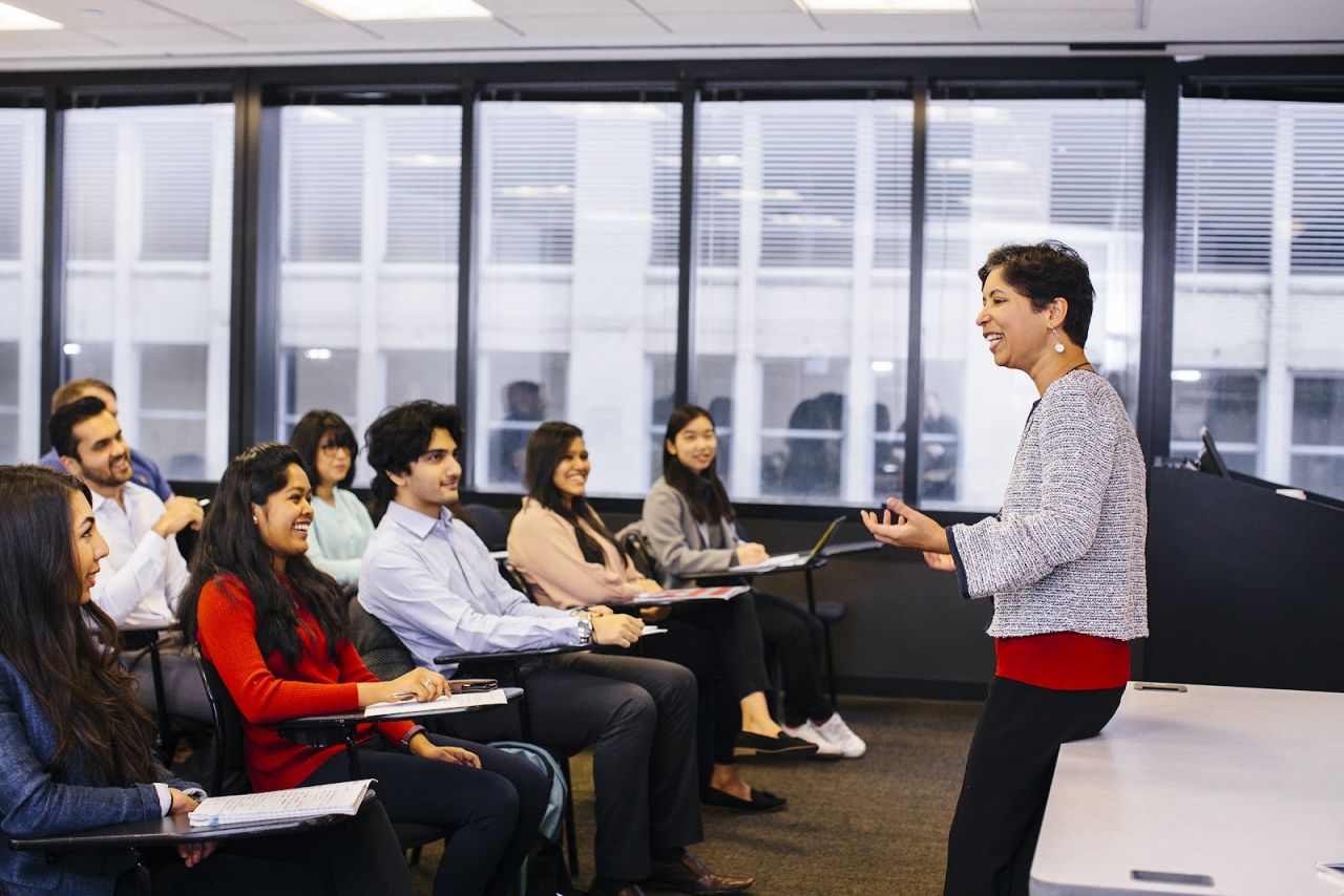 Professor Smriti Anand teaches a class