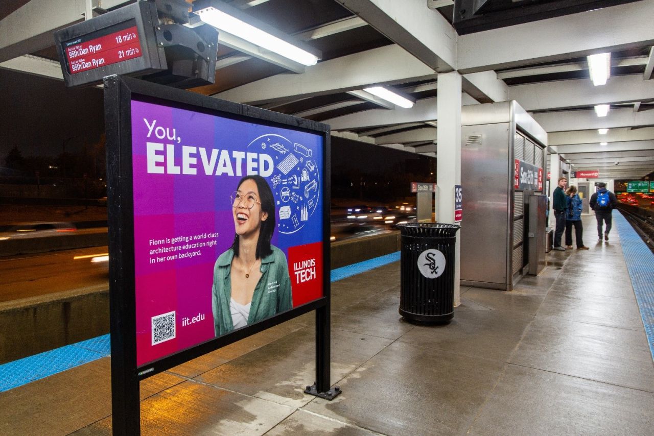 A You, Elevated billboard at a Red Line train station.