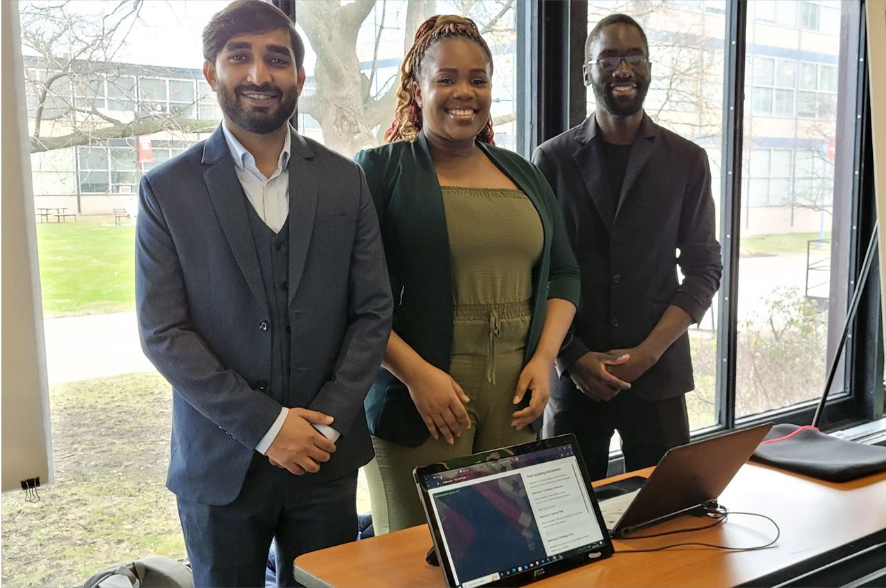 (From left to right) Aditya Waghmare, Anthoinette Ilolo, and Ivan Zziwa.