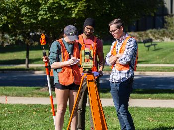 Engineering Students surveying