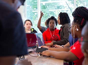 Students working during a SMASH program