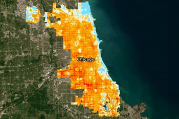 Heat map of Chicago area