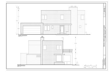 North and West Elevations Drawing