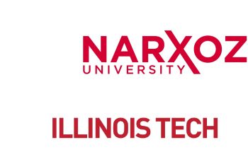 Logos of Illinois Tech and Narxoz University