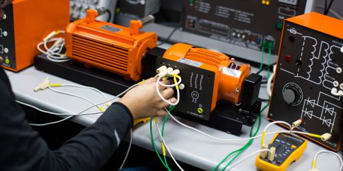 Photo of a person working in the ECE Granger Lab