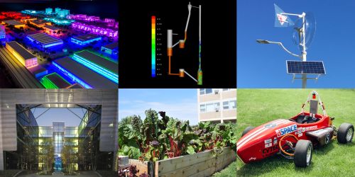 Microgrid, gas column, solar and wind, campus building, UFarm, Formula SAE car