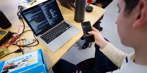 Illinois Tech students work in the SMART Lab