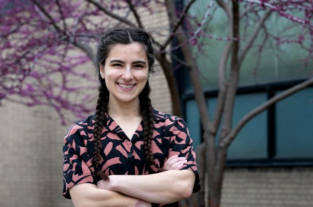 Environmental shot of Zoe Lallas (M.S. CE ’22, Ph.D. Candidate CE)