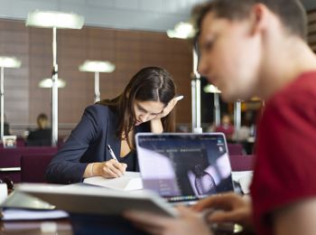 Kent Library - photo of law students studying