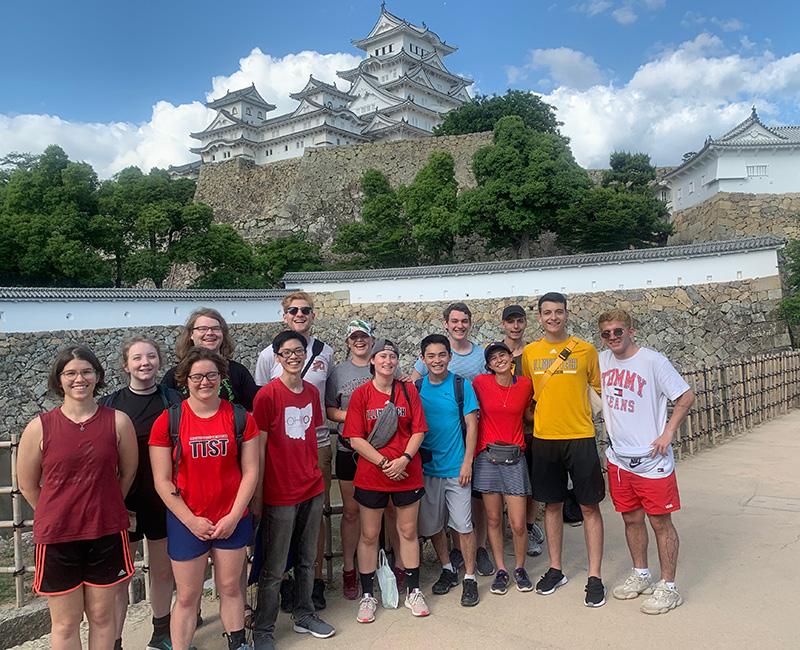 Lewis College study abroad students in Japan