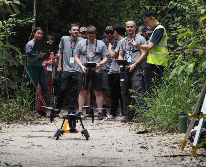 Matthew Spenko, Illinois Tech professor and students, working together with drone